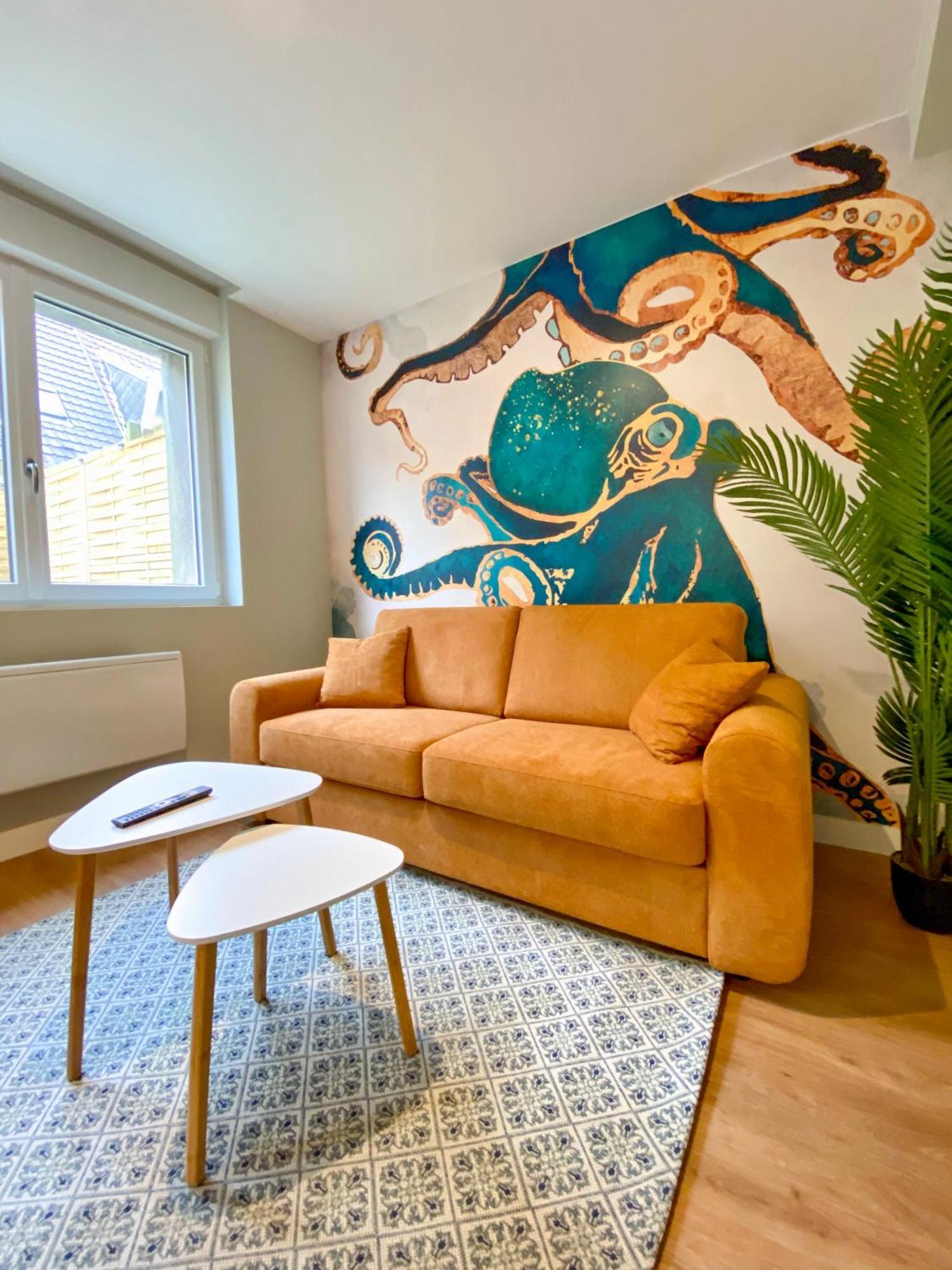 L'Octopus - Appartement 2 Adultes 2 Enfants Jardin, Proche Centre Et Plage Le Portel Luaran gambar